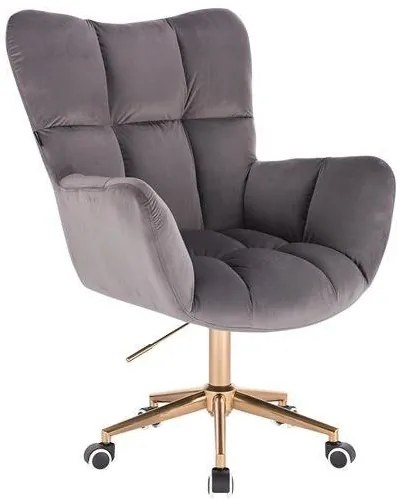 HR650K Grafit modern velúr szék arany lábbal