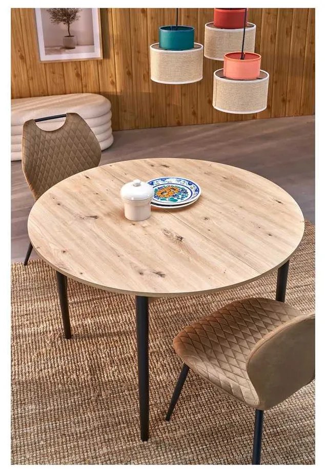 Darren étkezőasztal, artisan tölgy / fekete
