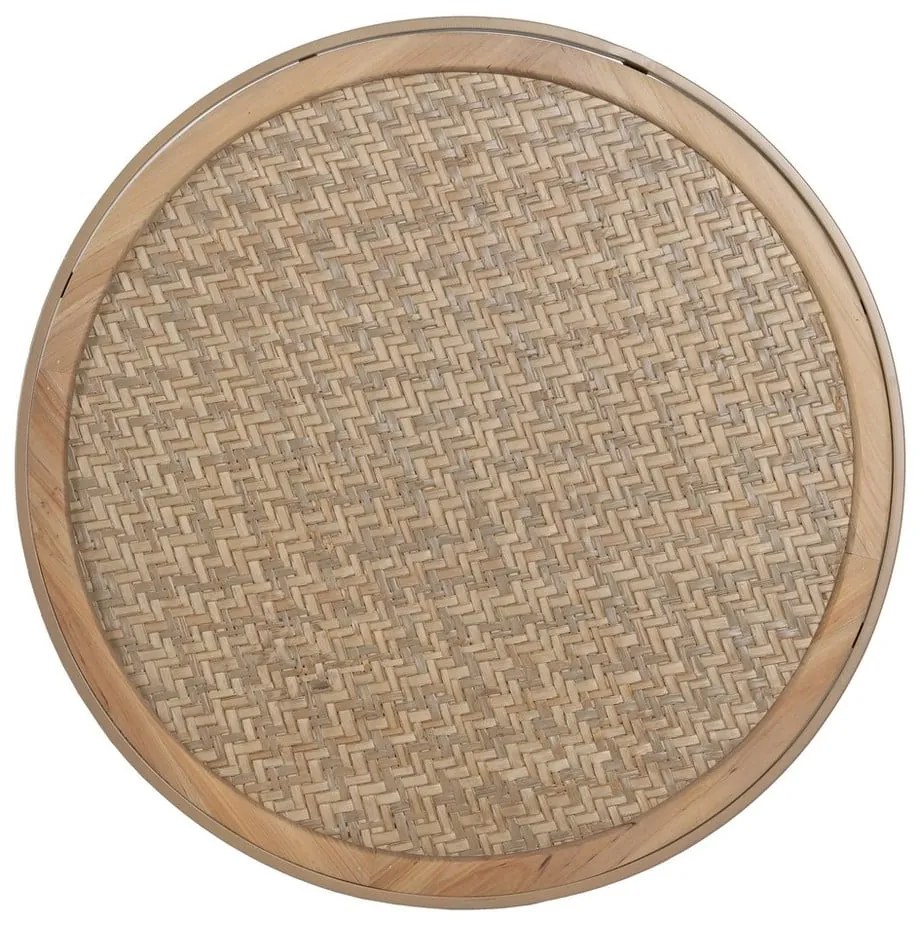 Natúr színű rattan kerek dohányzóasztal ø 70 cm – Ixia