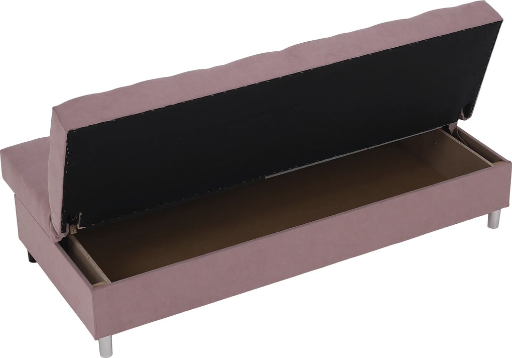 Kihúzható kanapé, rózsaszín, ALADA