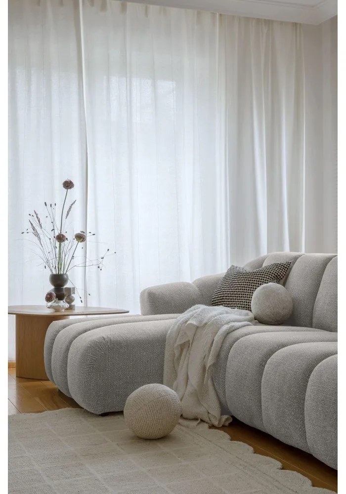 Világosszürke sarokkanapé (bal oldali-heverő résszel) Shell – Miuform