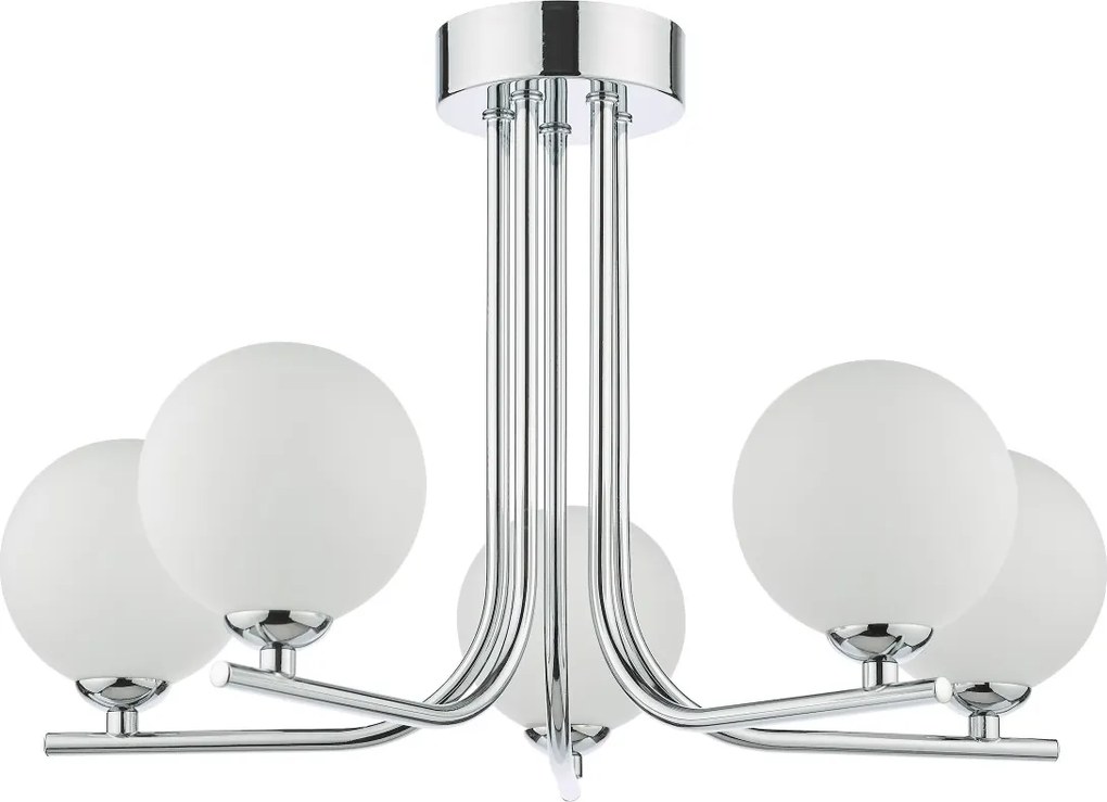 Dar Lighting modern mennyezeti lámpa cradle fehér csiszolt króm darcra5450-02