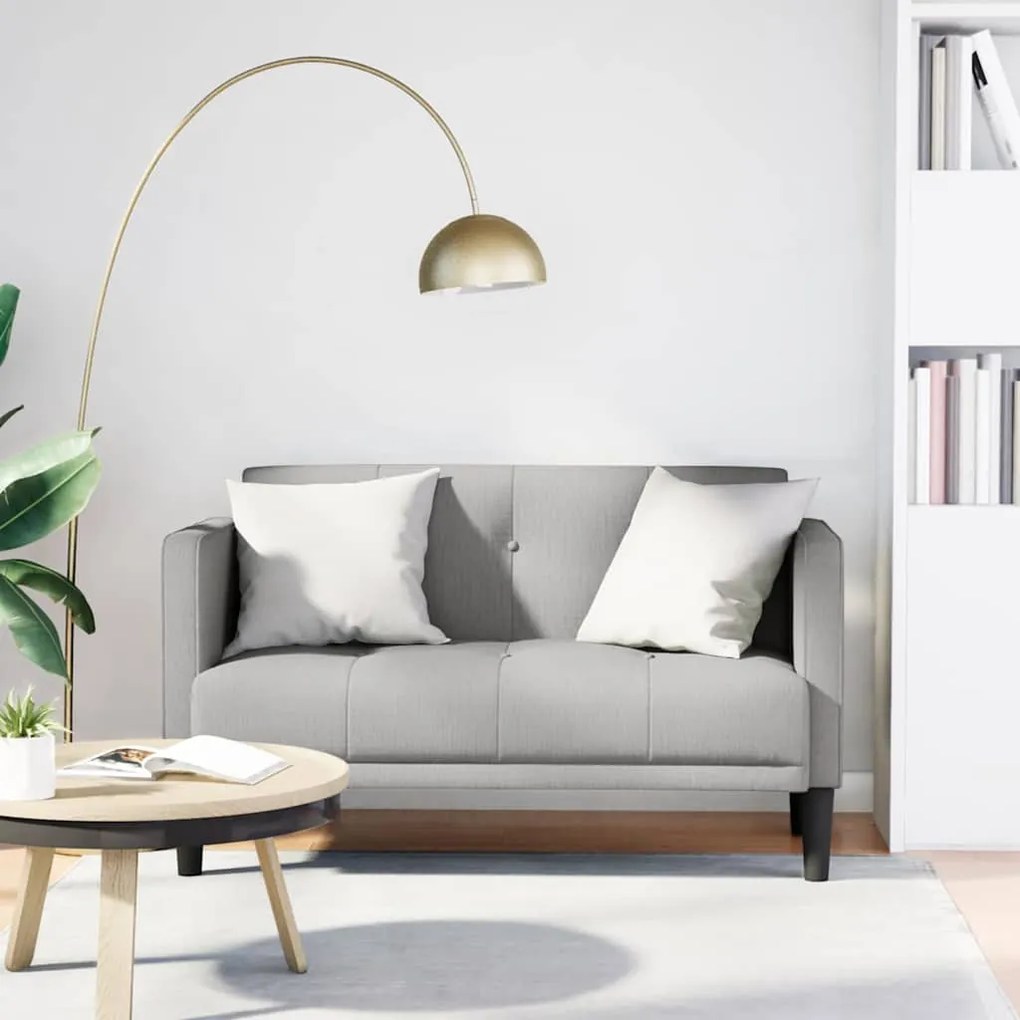 vidaXL felhőszürke szövet loveseat kanapé 111 cm