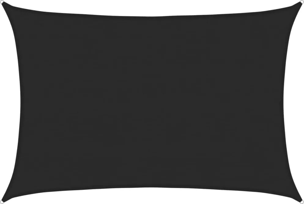 vidaXL fekete HDPE napvitorla 160 g/m² 5 x 6 m