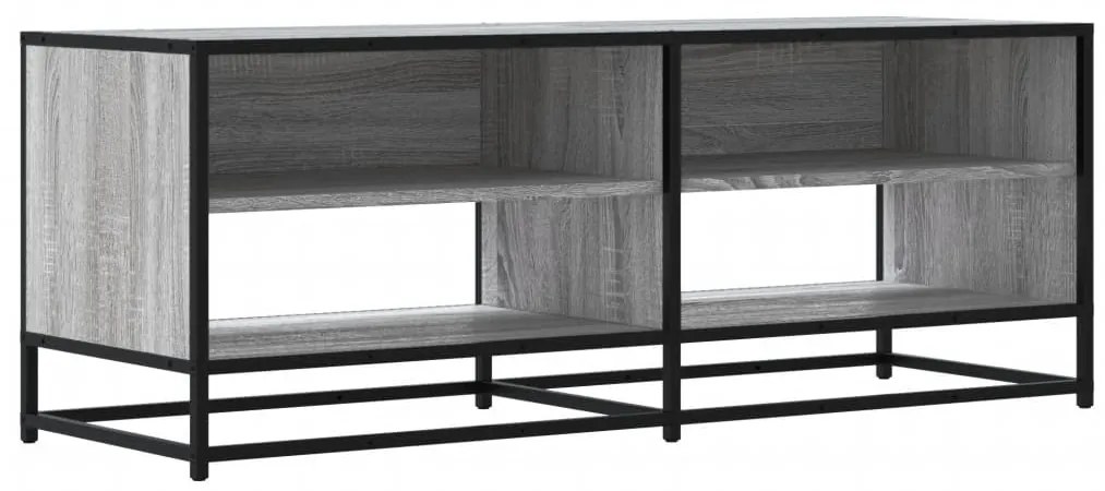 szürke sonoma színű szerelt fa és fém TV-szekrény 120,5x40x46cm