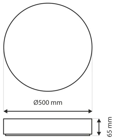LED Dimmelhető mennyezeti lámpa DRINA LED/36W/230V 2700-6500K  + távirányító