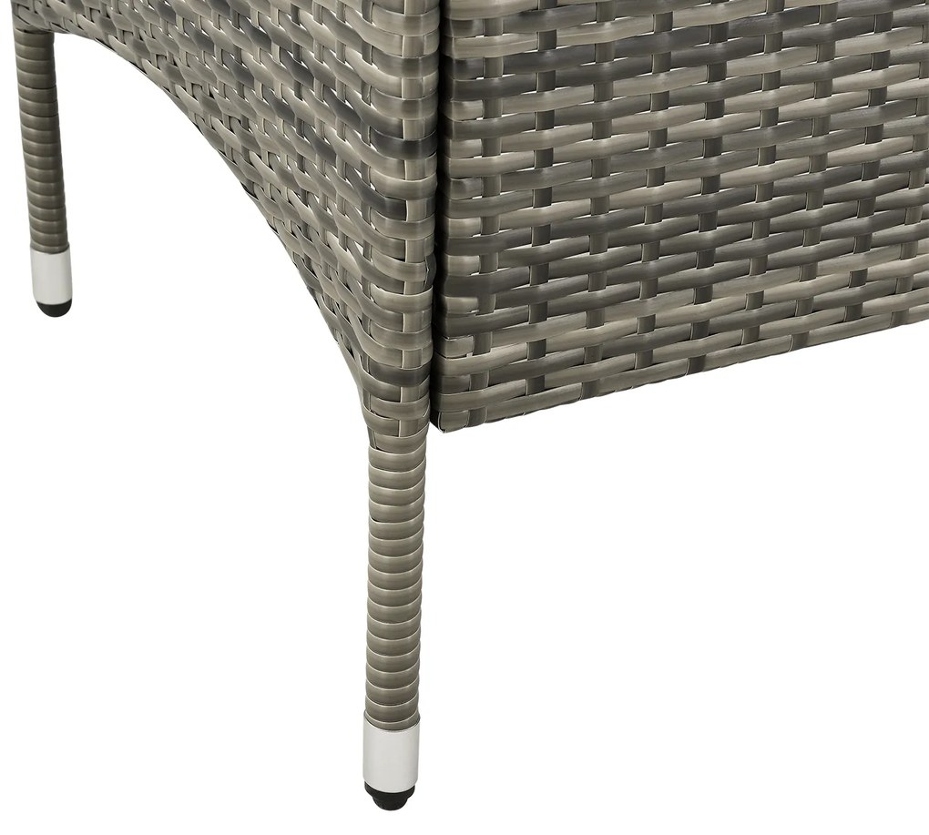 Juskys Merlin rattan pad M - szürke