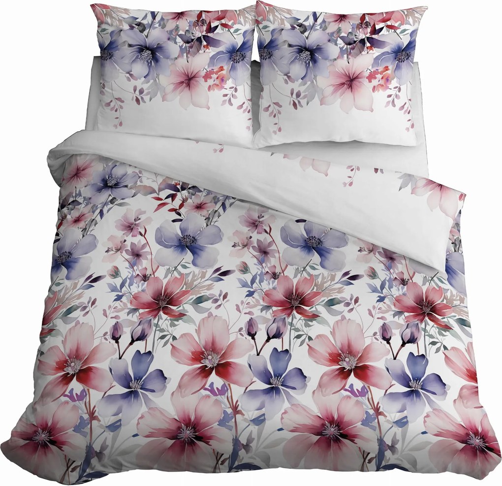 Pamut ágyneműhuzat 220x200cm Virágok Többszínű