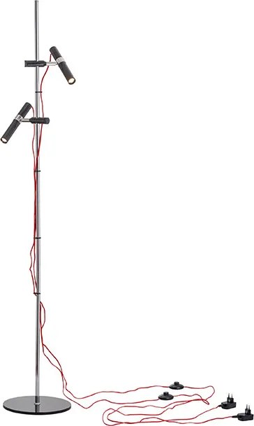 RENDL VIPER FL fekete króm 230V LED 2x3W 60° 3000K