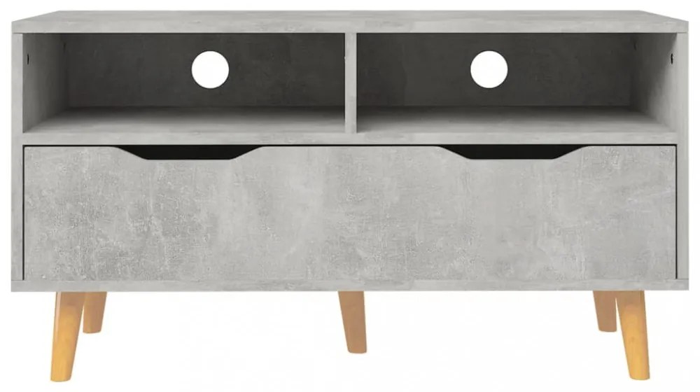 betonszürke szerelt fa TV-szekrény 90 x 40 x 48,5 cm