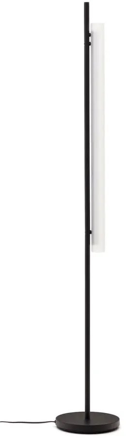 Fekete-fehér LED állólámpa üveg búrával (magasság 150 cm) Vauxall – Kave Home