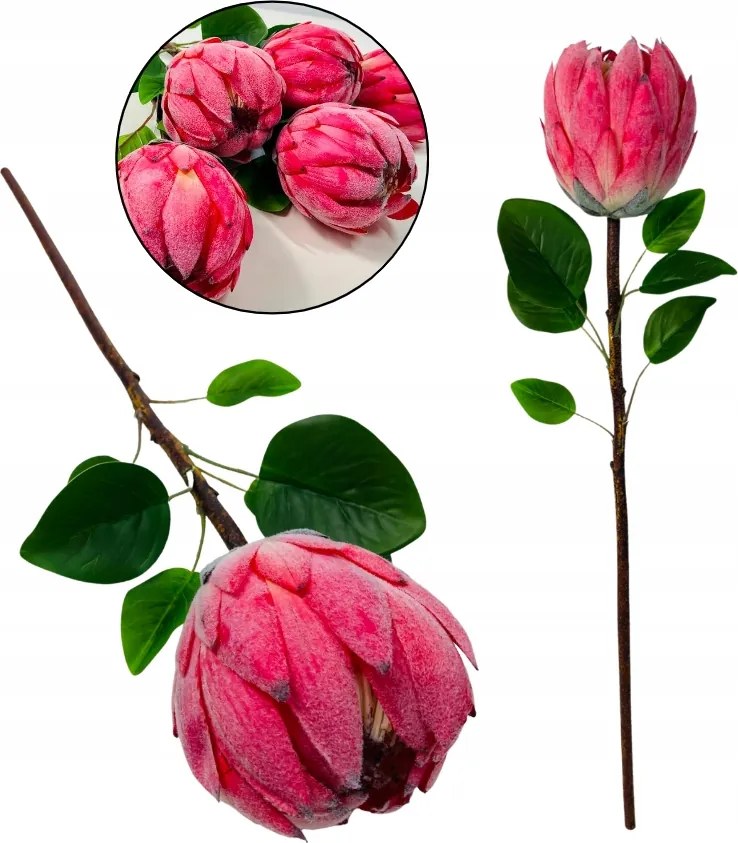 Mesterséges virágok Articsóka Protea Királyi Ezüst 74 cm Virágok Mint Élő