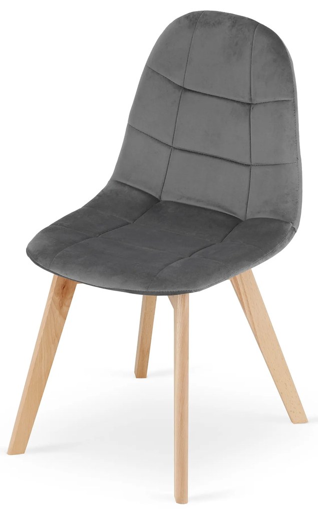 Étkezőgarnitúra 1 + 4, fehér ADRIA asztal 120x80 cm + sötétszürke bársony szék BORA