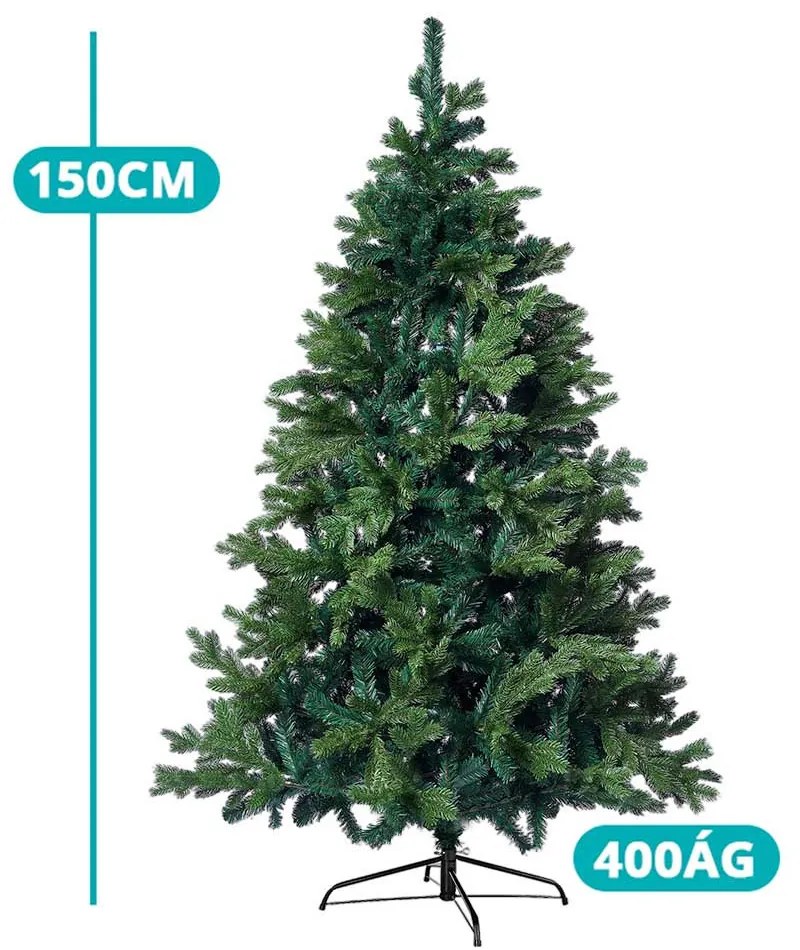 3D műfenyő fém talppal, több méretben-150 cm