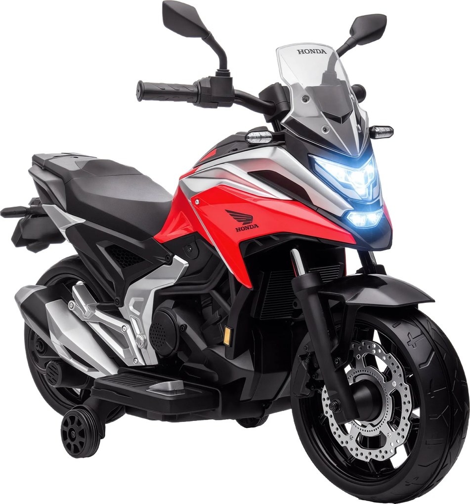 AIYAPLAY Gyerek Elektromos Motorkerékpár MP3-mal, USB-porttal, Képzési Kerekekkel, Zenével, Fényszórókkal, 3-6 Éves Gyermekeknek | Aosom