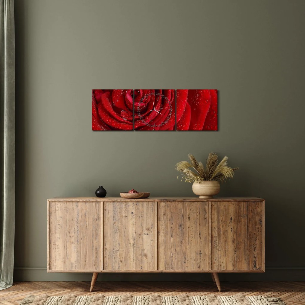 Kép - részlet a rózsáról (órával) (90x30 cm)