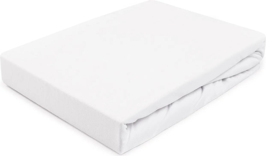 Gumis jersey lepedő 180x200 Fehér