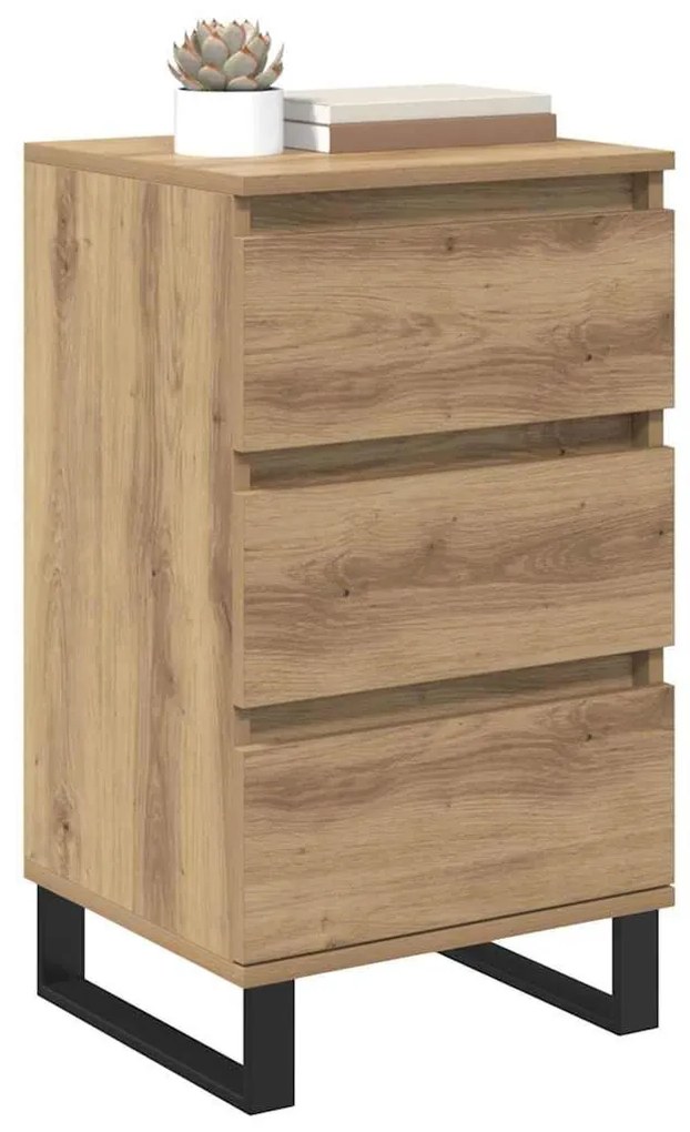 Széf fiókkal kézműves tölgy Faanyag