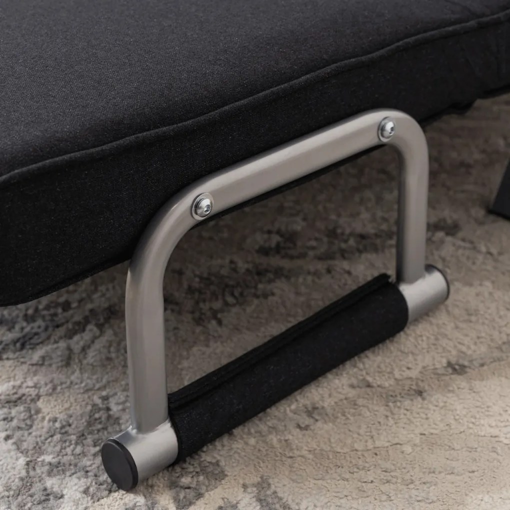 Kétszemélyes Ágyazható Kanapé Fekete Színben. BART 2