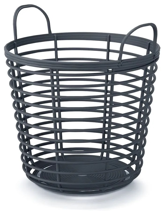 Fogantyús kosár, átmérője 43 cm, antracit