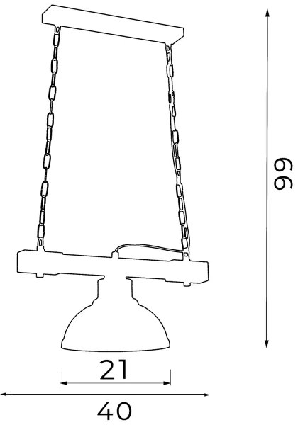 Csillár láncon HAKON 1xE27/60W/230V világos