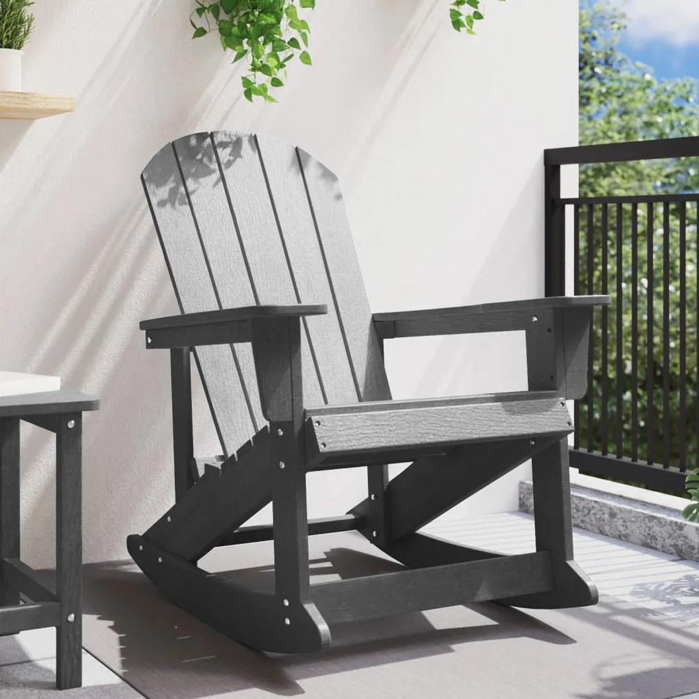 Adirondack hintaszék Világosszürke 73.5x92x90 cm HDPE