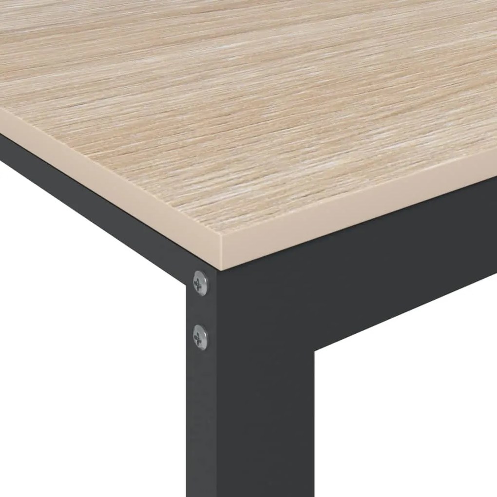 vidaXL fekete-tölgyszínű forgácslap számítógépasztal 110 x 60 x 73 cm