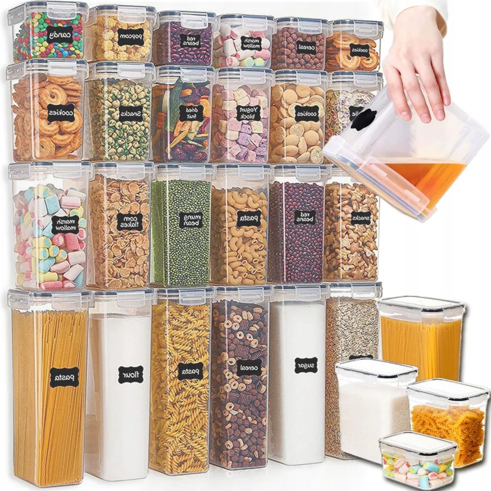 Ételtároló doboz szett Ételtároló dobozok fedéllel 24 db-os