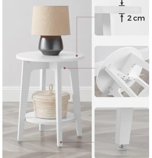 KAEL fehér oldalsó asztal