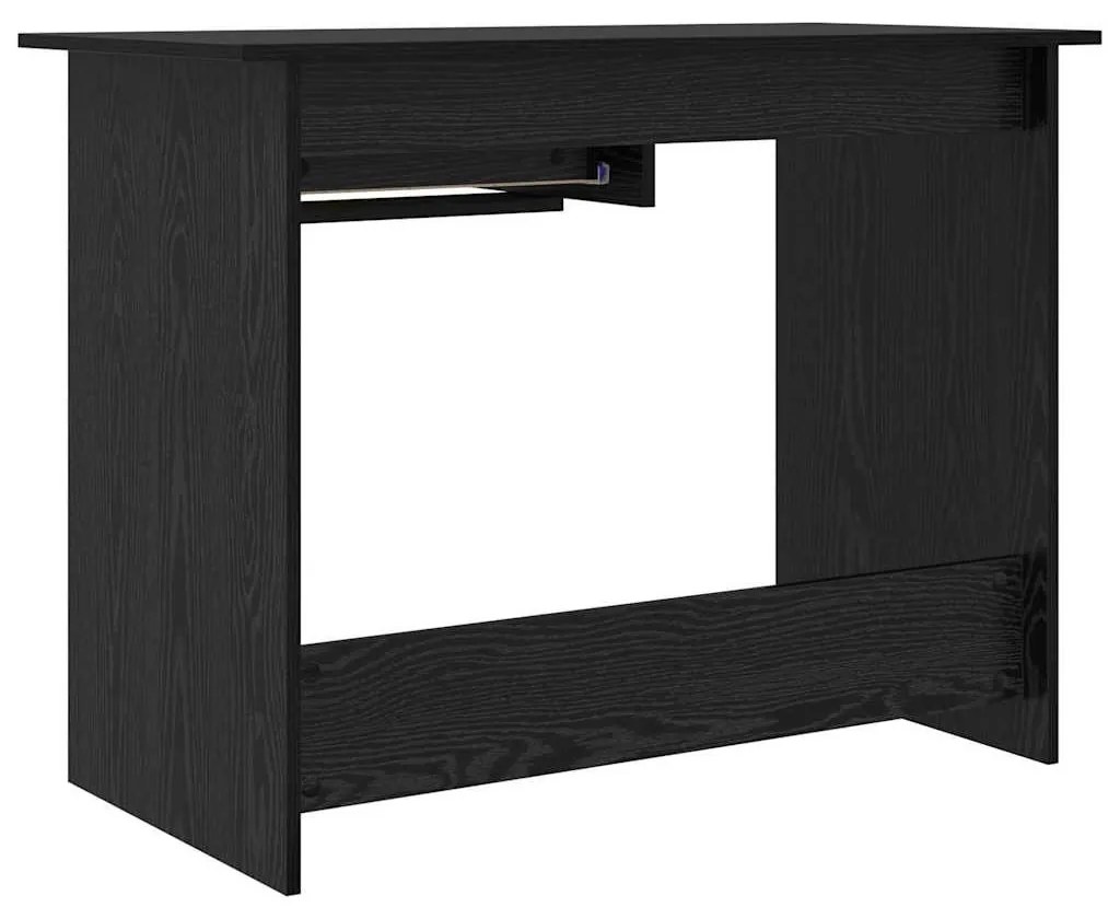 Asztal fiókkal Musta tammi 100 x 50 x 76 cm Faanyag
