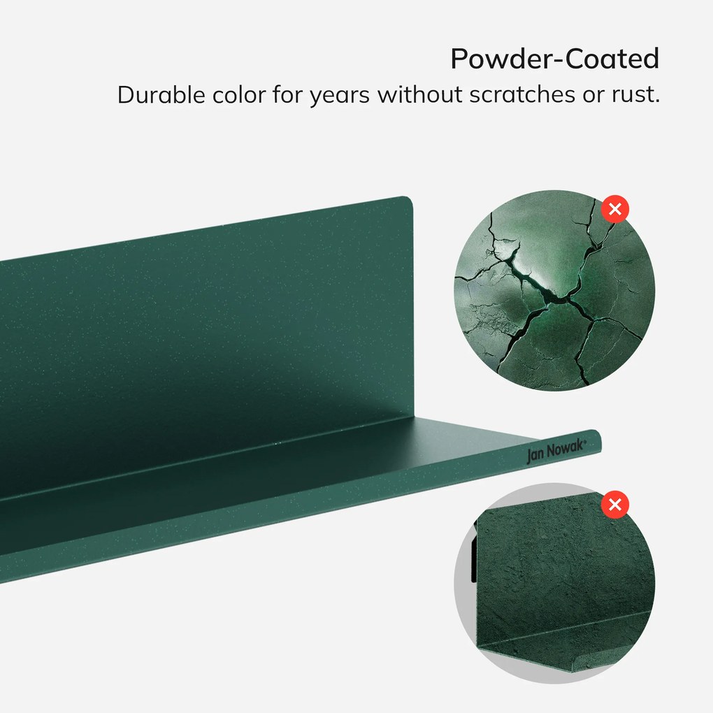 Fali polc JOANNE 400 mm, Modern: palackzöld