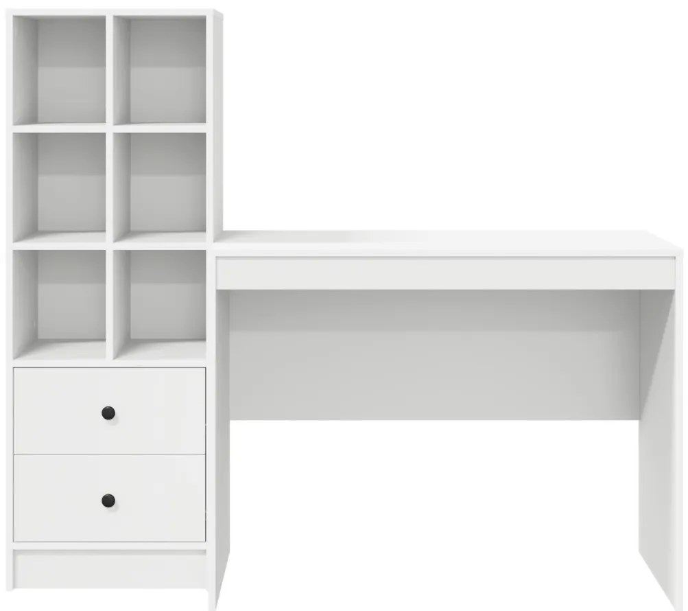 Tárolóval rendelkező íróasztal 2 pcs Fehér 100 x 50 x 76 cm