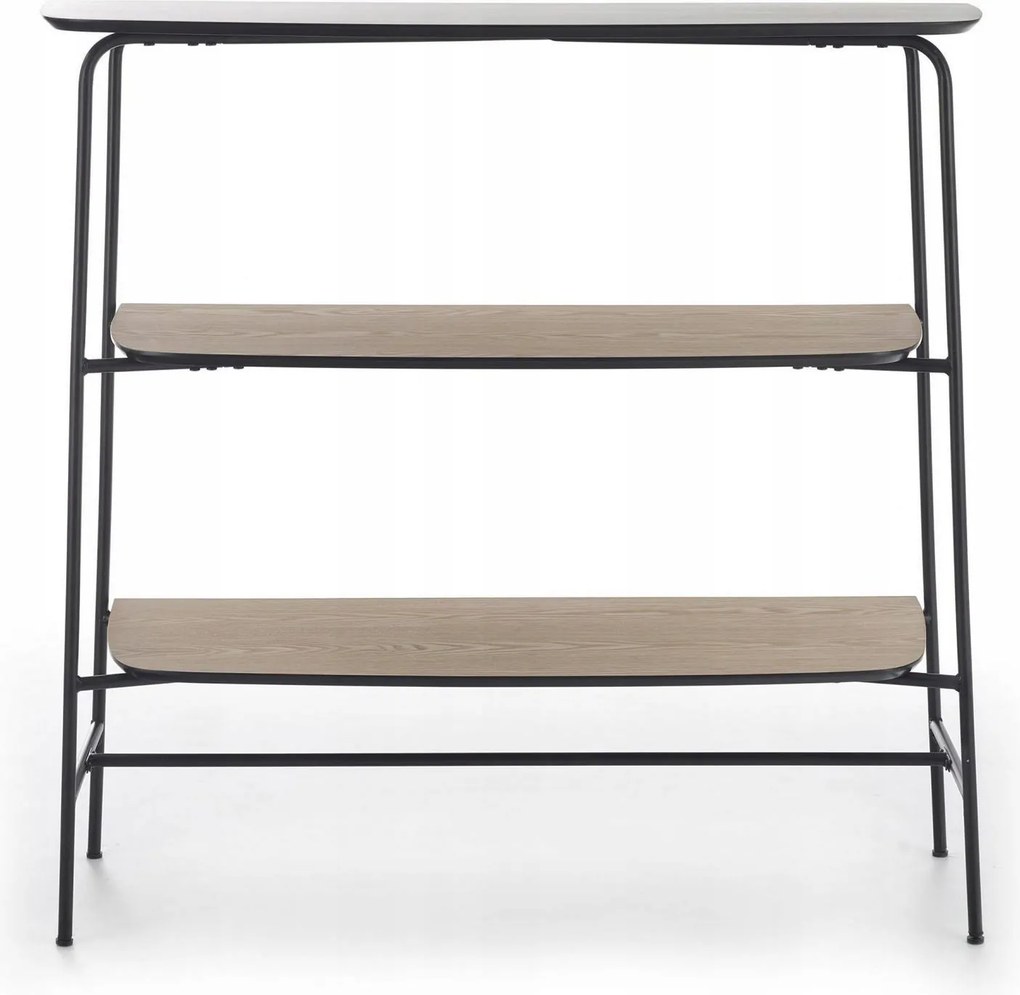 Modern könyvespolc Genua REG-1 kőris/fekete #H104