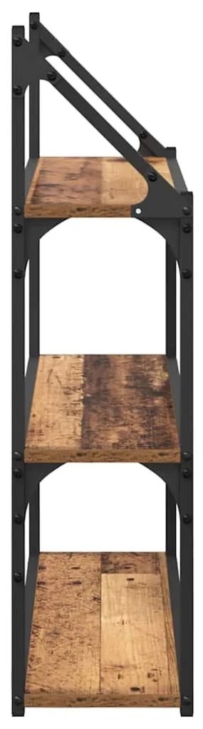 Falpolc polcokkal tárolóval Öreg fa 60 x 21 x 78,5 cm Faanyag