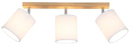 Spot-Light 56744374 - APRILLIA 3xE27/25W/230V spotlámpa, tölgy/fehér