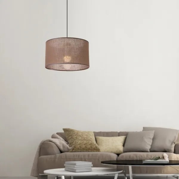 Brilagi - LED Csillár zsinóron ANTHONY 1xE27/60W/230V tölgy/barna