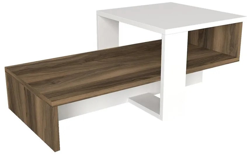 Dohányzóasztal Chain - White, Walnut