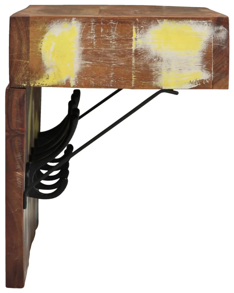 Fogas polcokkal Barna 73 x 19 x 23 cm Tömör újrahasznosított fa