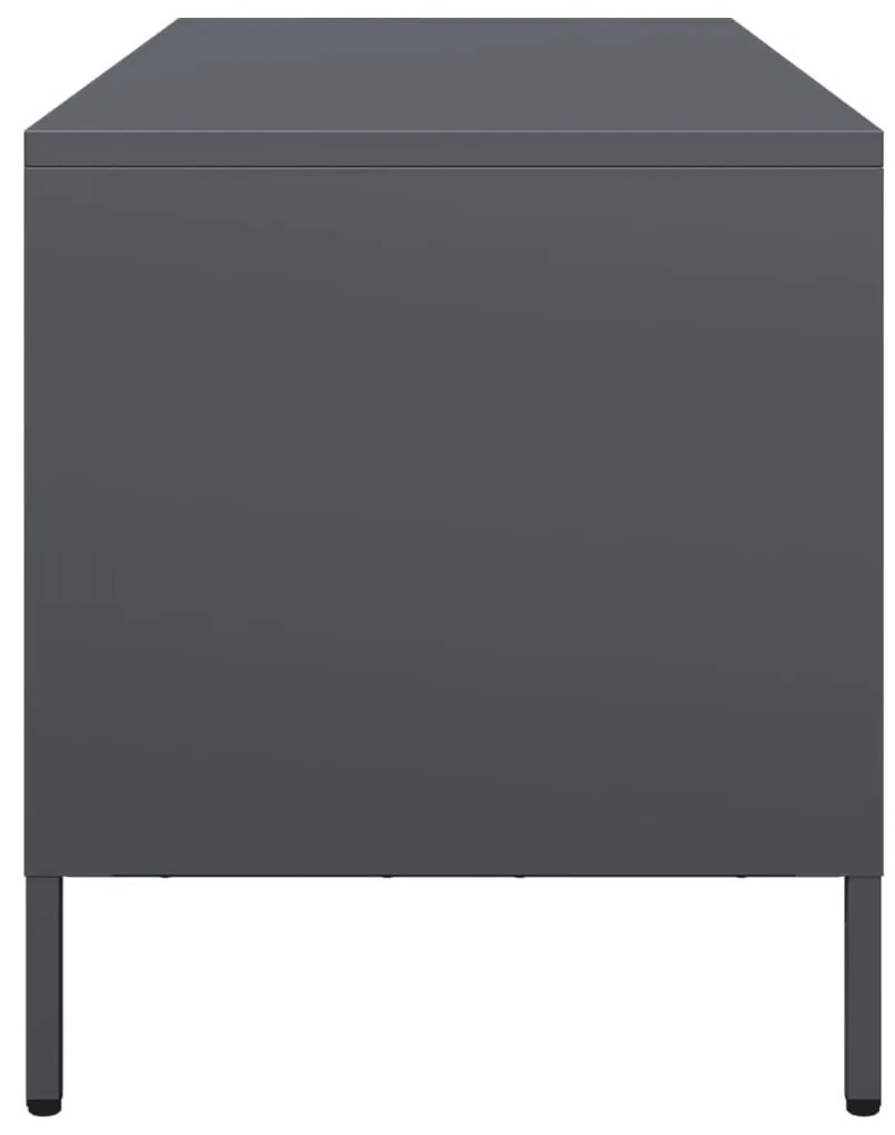 antracit hidegen hengerelt acél TV-szekrény 101,5x39x43,5 cm