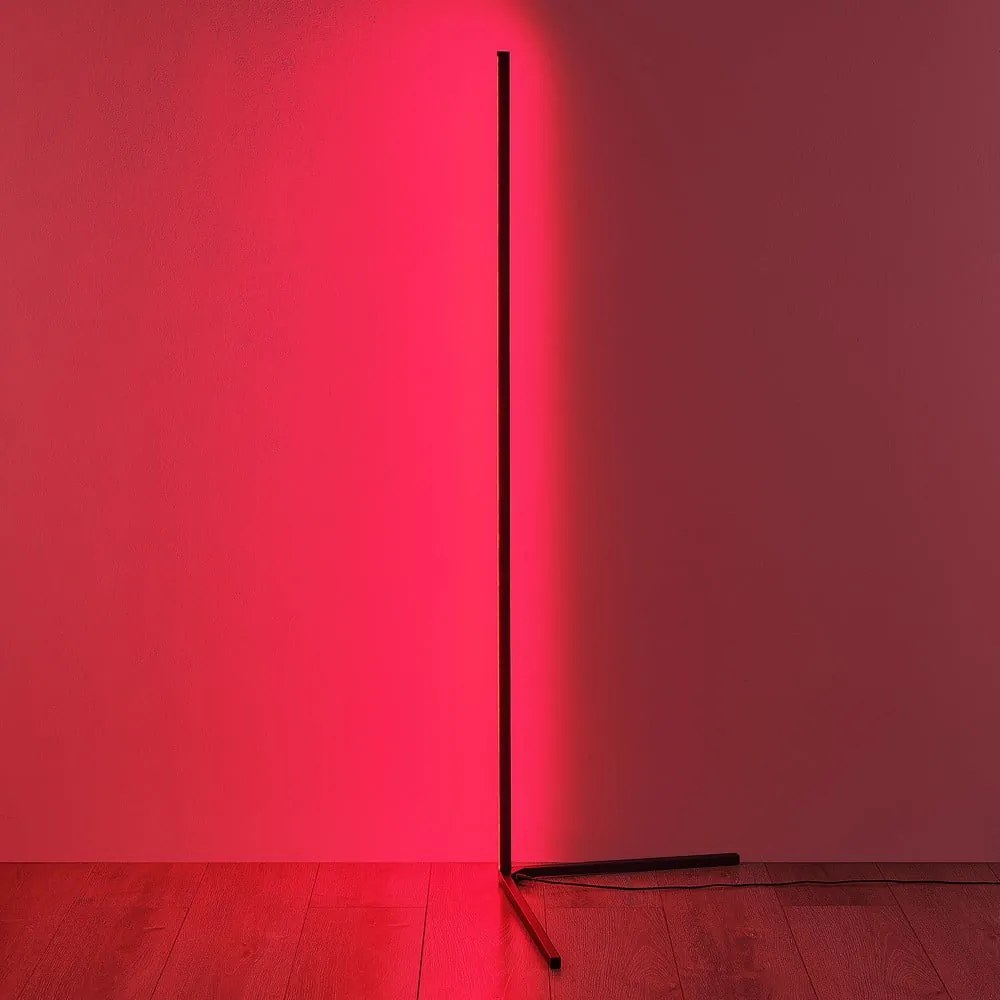 Fekete LED állólámpa (magasság 141 cm) Level – Trio