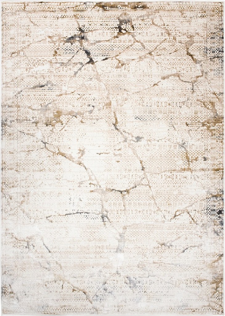 Hera Szőnyeg 140x200 Stílusos Modern Divatos Fényes Bézs krém szürke w29