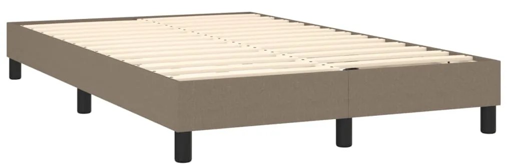 tópszínű szövet rugós és LED-es ágy matraccal 120x190cm