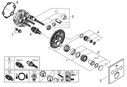 GROHE 29126000 - GROHTHERM SMARTCONTROL termosztátos csaptelep, fényes króm