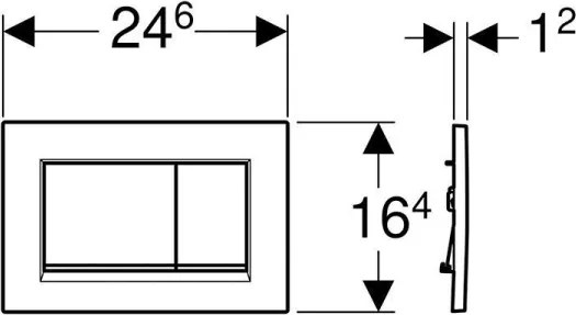 Geberit 115.883.11.1 - Sigma30 öblítő nyomólap 24,6x16,4 cm fehér