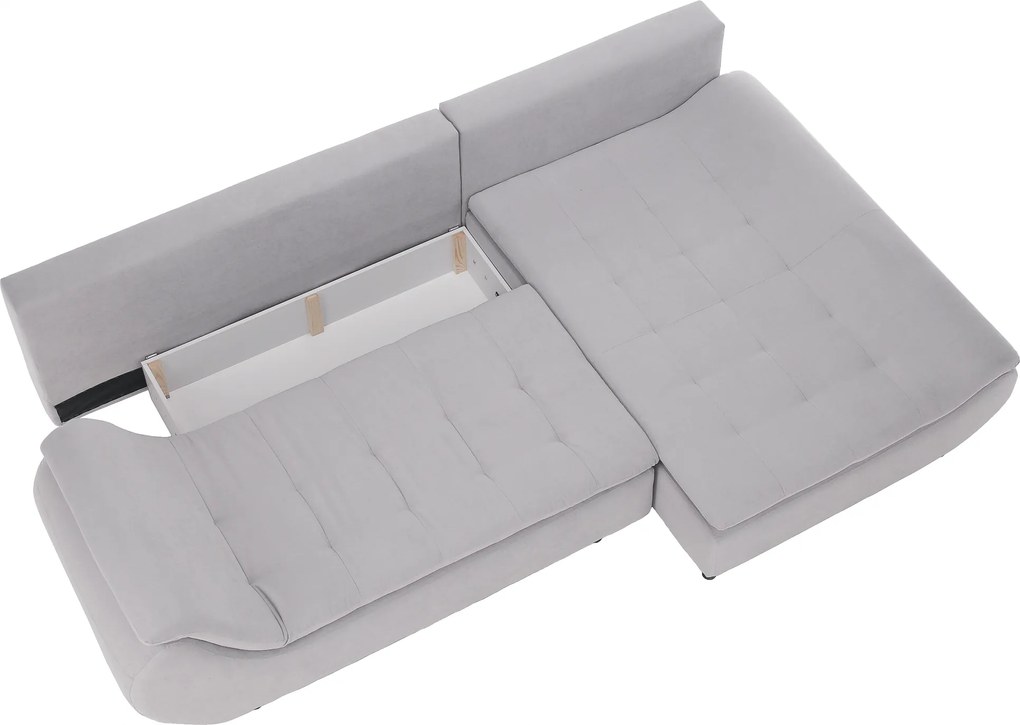 Ülőgarnitúra, világosszürke/púderrózsaszín, szövet, jobbos, BRATO