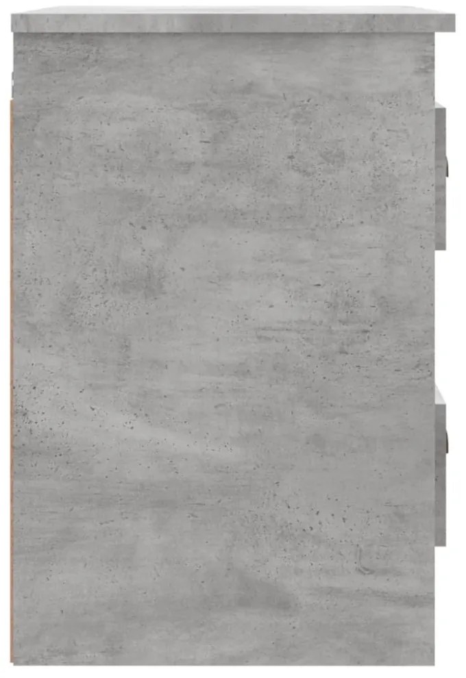 2 db betonszürke falra szerelhető éjjeliszekrény 41,5x36x53 cm