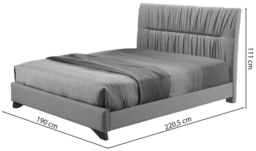 Franciaágy 180 cm Lania 180 (ágyráccsal) (zöld) . 1098723
