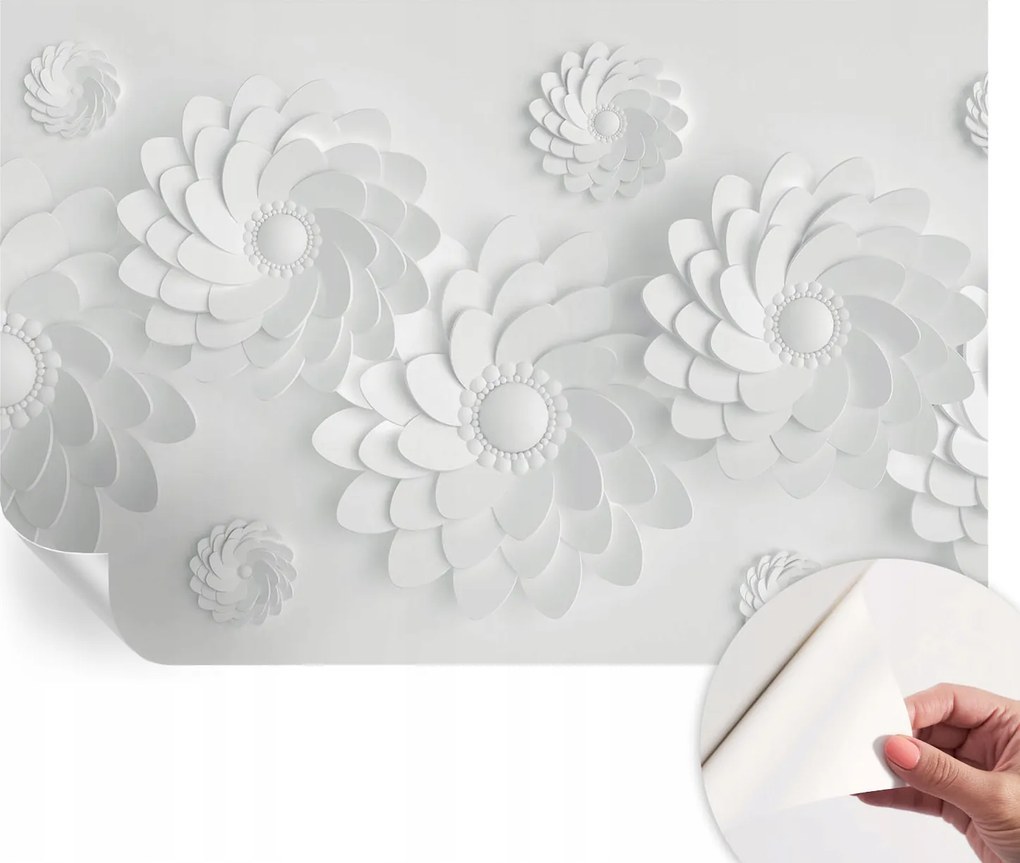 Matt öntapadós fotótapéta Falra Virágos elegancia 104x70 cm