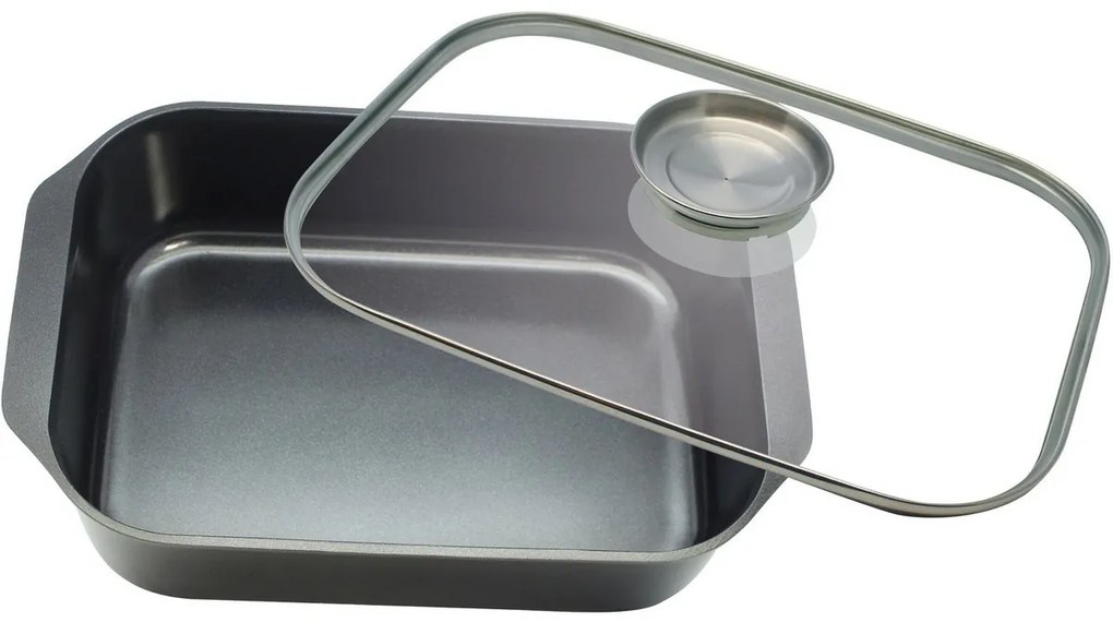 Elo 82840 Basic Sütőedény üvegfedővel és aromás fogantyúval Raffinesse 40 x 26 cm