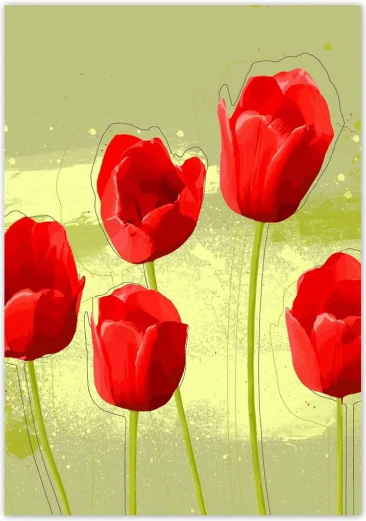 Poszterek 70x100 Pipacsok Absztrakt